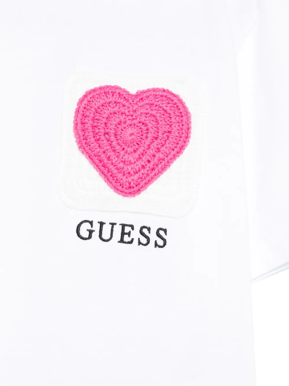 Guess Logo-embroidered T-shirt In White