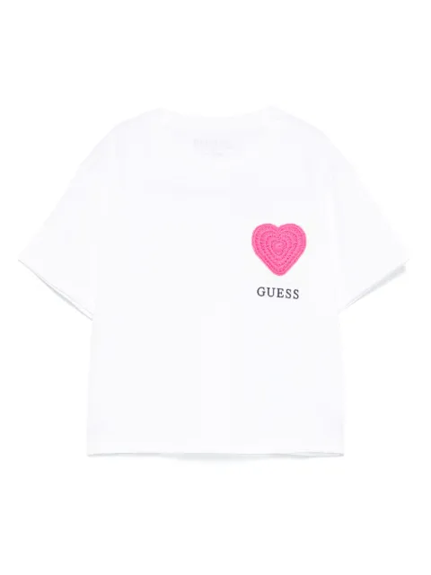 guess kids Camiseta com logo bordado