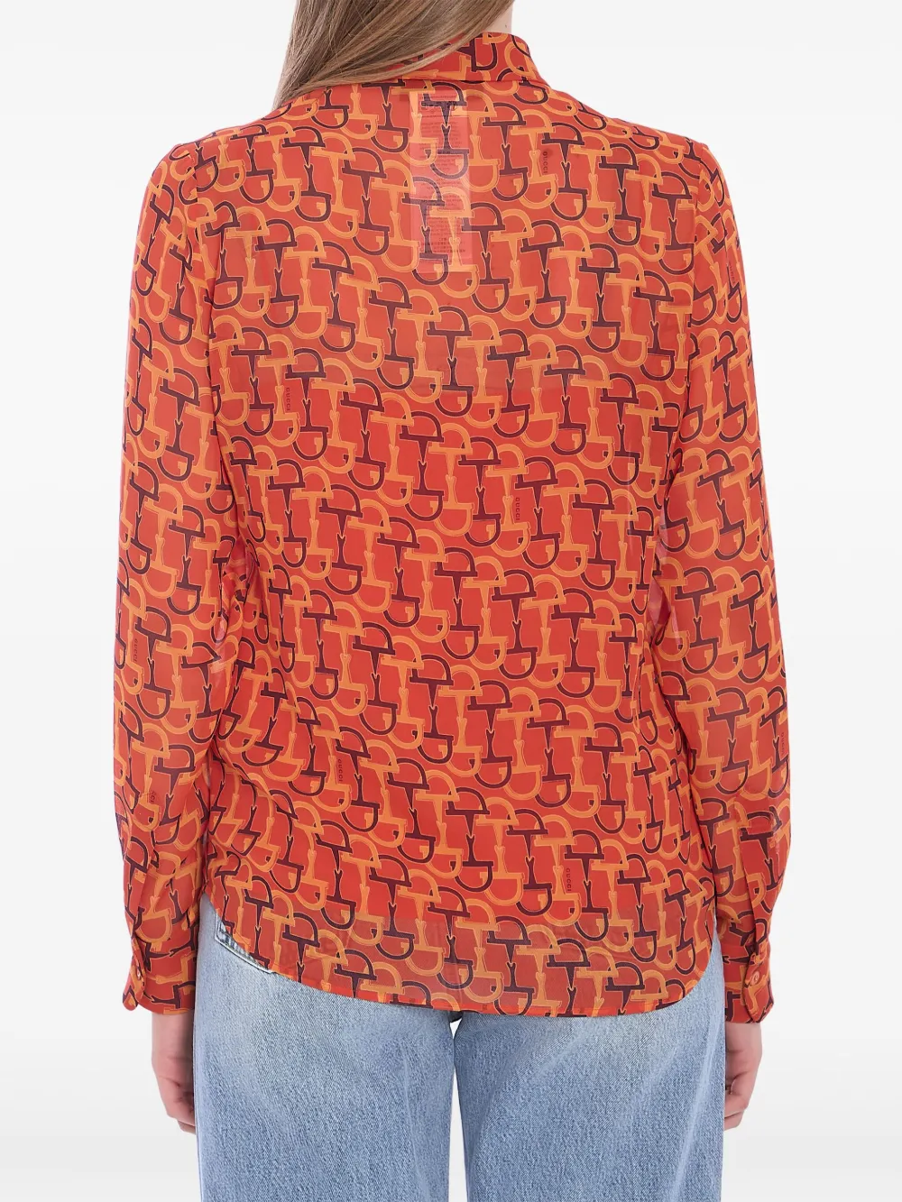 Gucci Clamp Print Shirt Shirt And Blouse Multicolor In Red