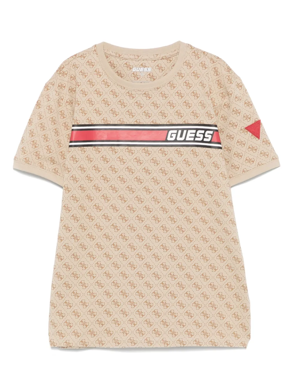 Guess kids T-shirt met logoprint Beige