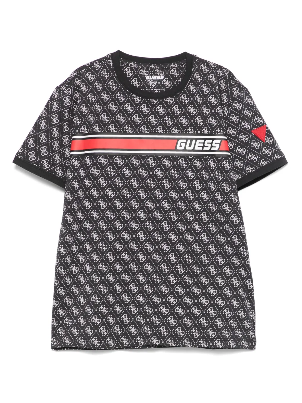 Guess kids T-shirt met logoprint Zwart