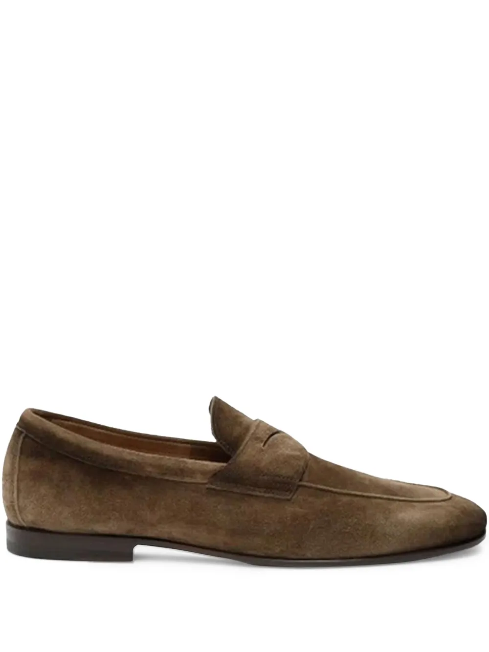 Santoni suede loafers Brown