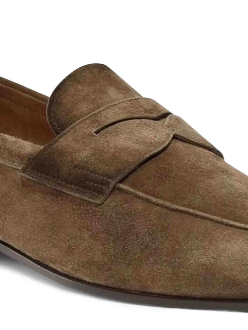 Santoni suede loafers Brown