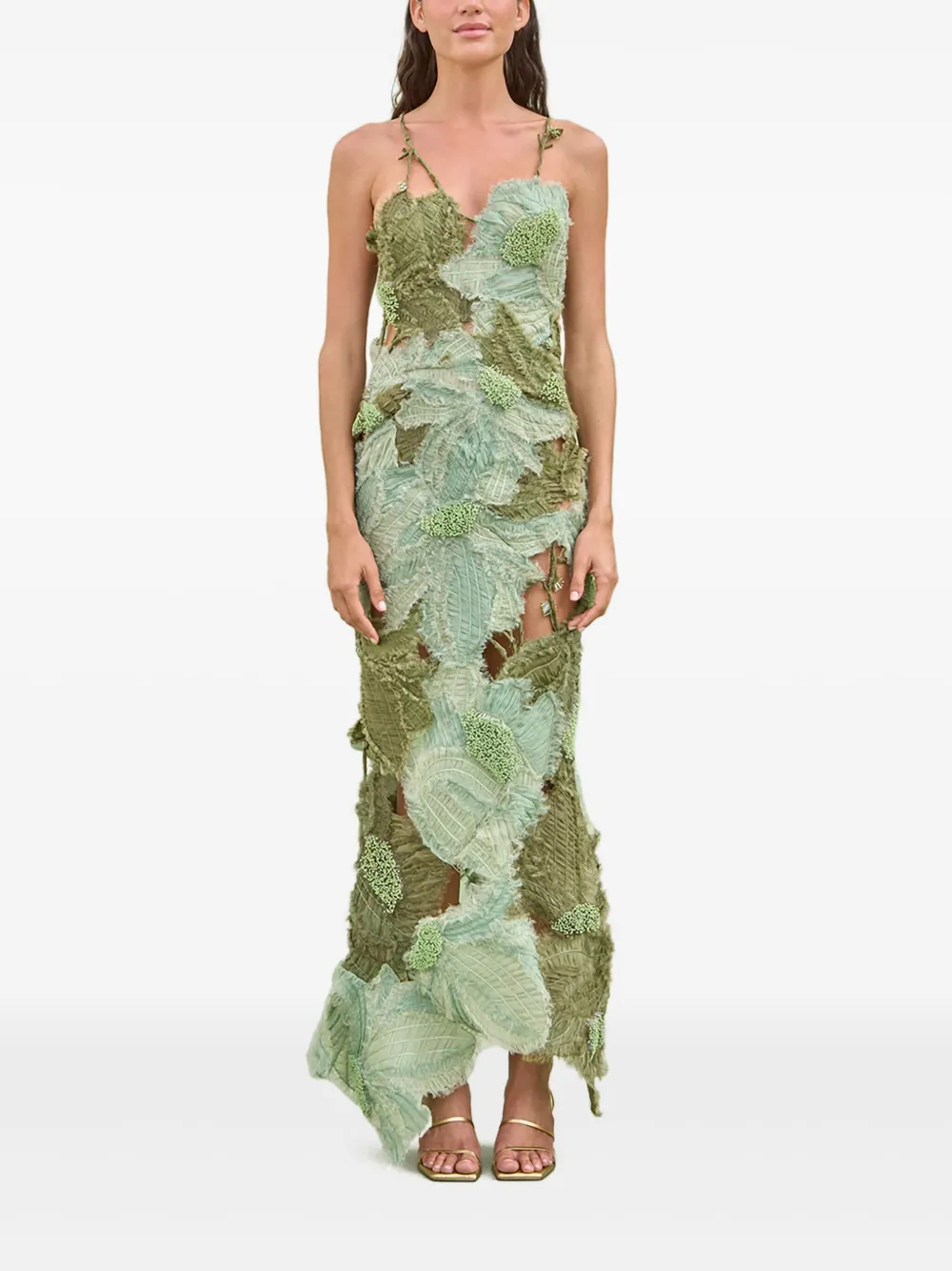 Cult Gaia Alba gown Groen