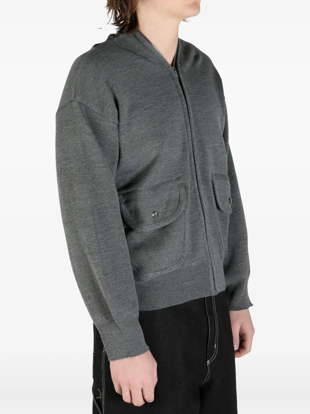 Magliano mélange-effect bomber jacket Grijs