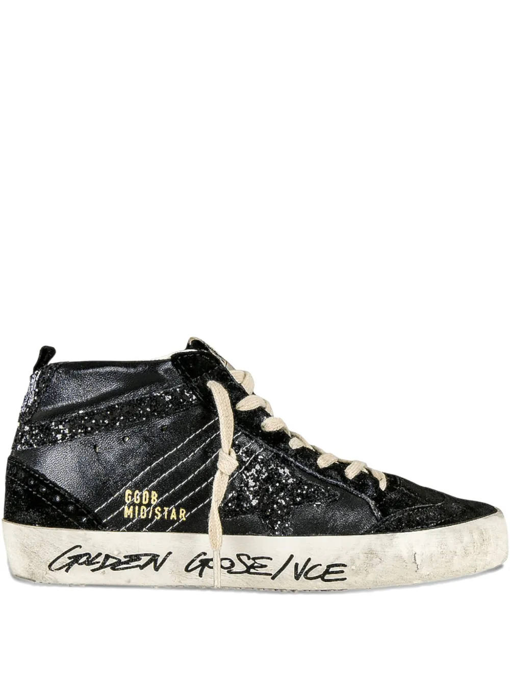 Golden Goose Mid Star "Glitter Black" sneakers