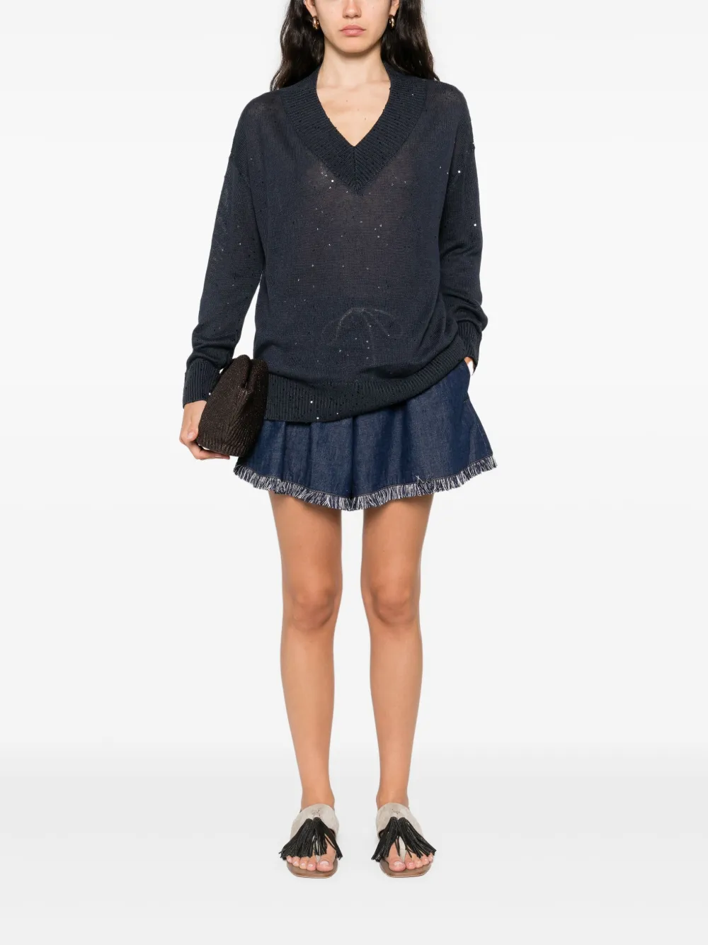 Brunello Cucinelli sequin-embellished sweater | Knitted Sweaters | Image 2
