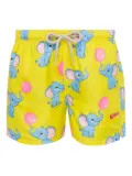 MC2 Saint Barth Kids elephant-print swim shorts - Yellow