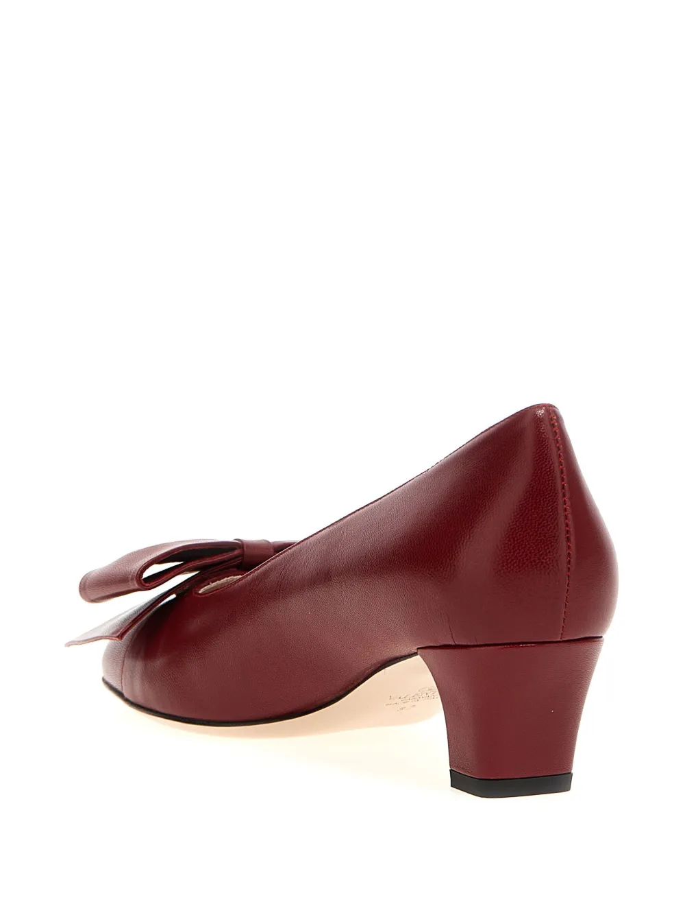 Valentino Bowow 45 Bow-embellished Leather Pumps In Rot