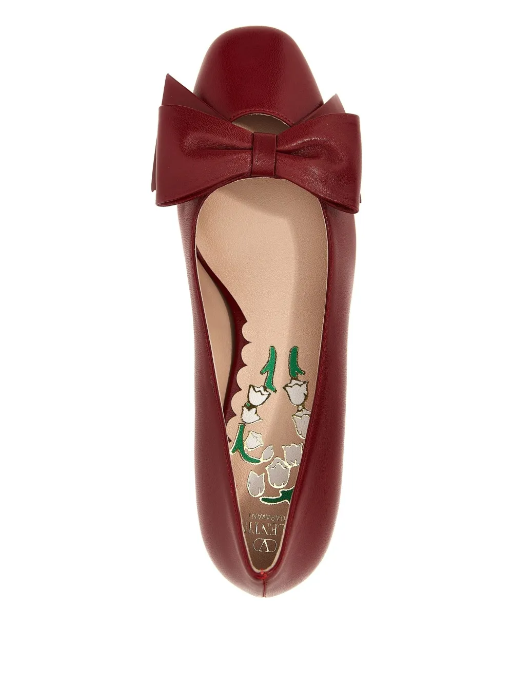Valentino Bowow 45 Bow-embellished Leather Pumps In Rot