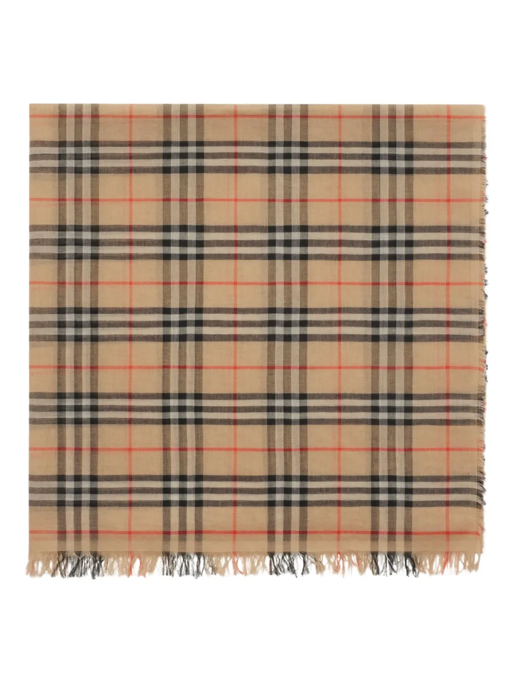 Burberry Cachecol xadrez com franjas | Homem | Image 2