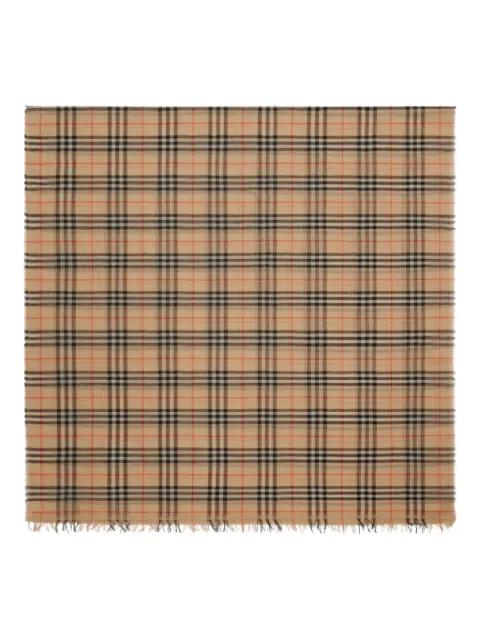 Burberry Cachecol xadrez com franjas