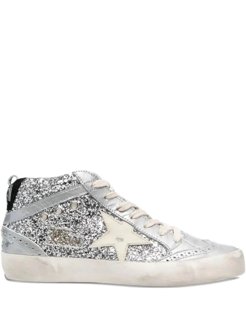 Golden Goose Mid Star "Glitter Silver" sneakers Grey