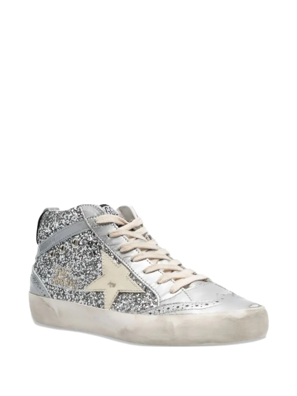Golden Goose Mid Star "Glitter Silver" sneakers Grey