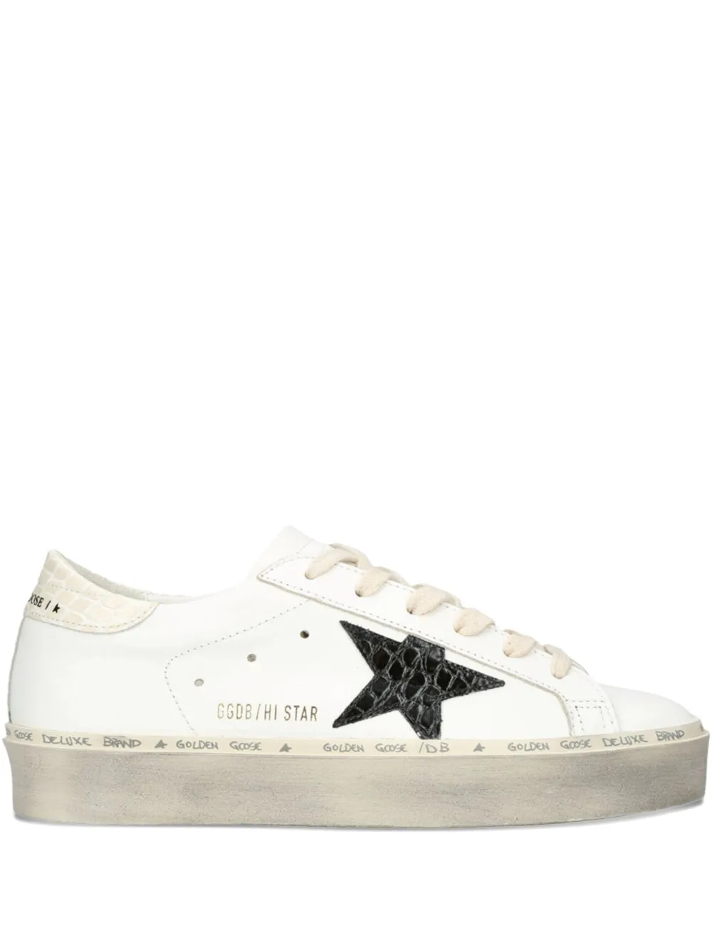 Golden Goose Hi Star "White Black Crocodile" sneakers