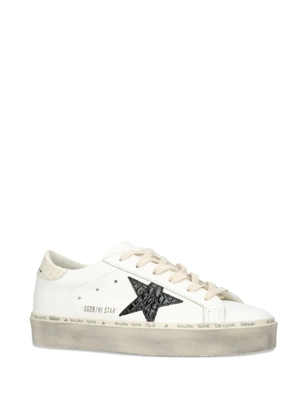 Golden Goose Hi Star "White Black Crocodile" sneakers