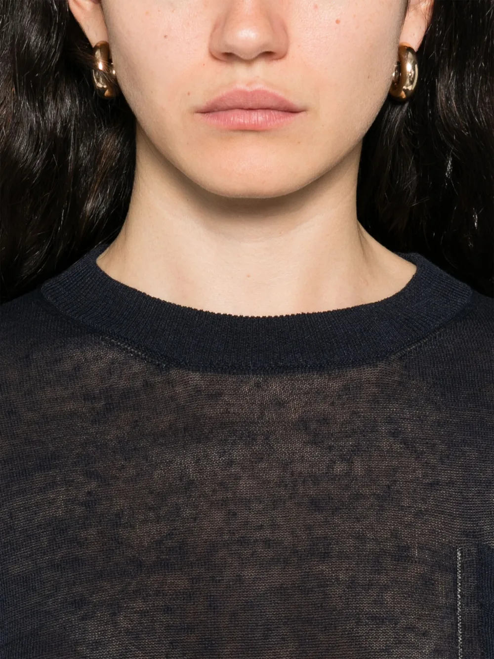 Brunello Cucinelli Top met Monili-kettingdetail Blauw