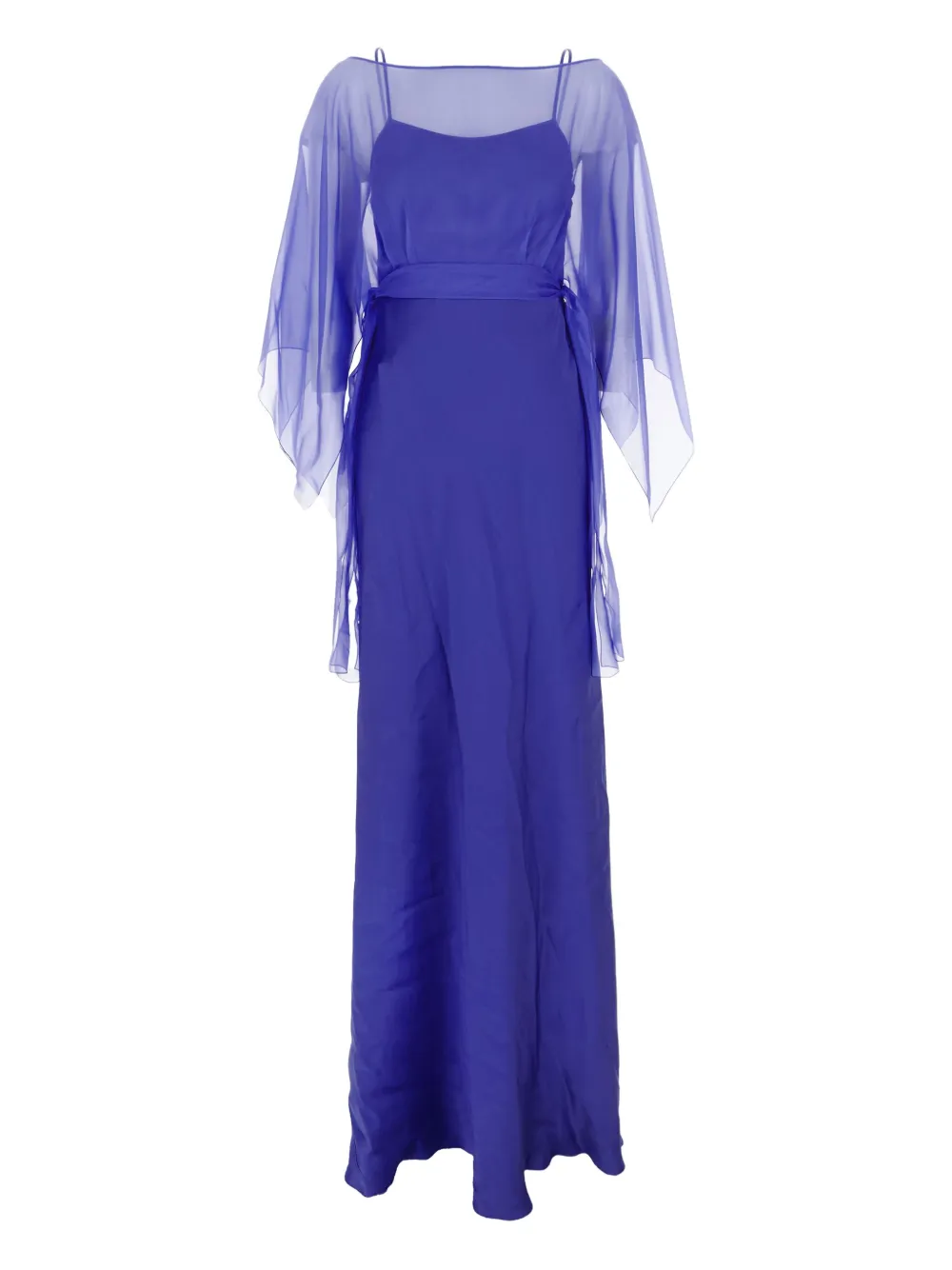 Alberta Ferretti layered belted dress | Blue | Image 1