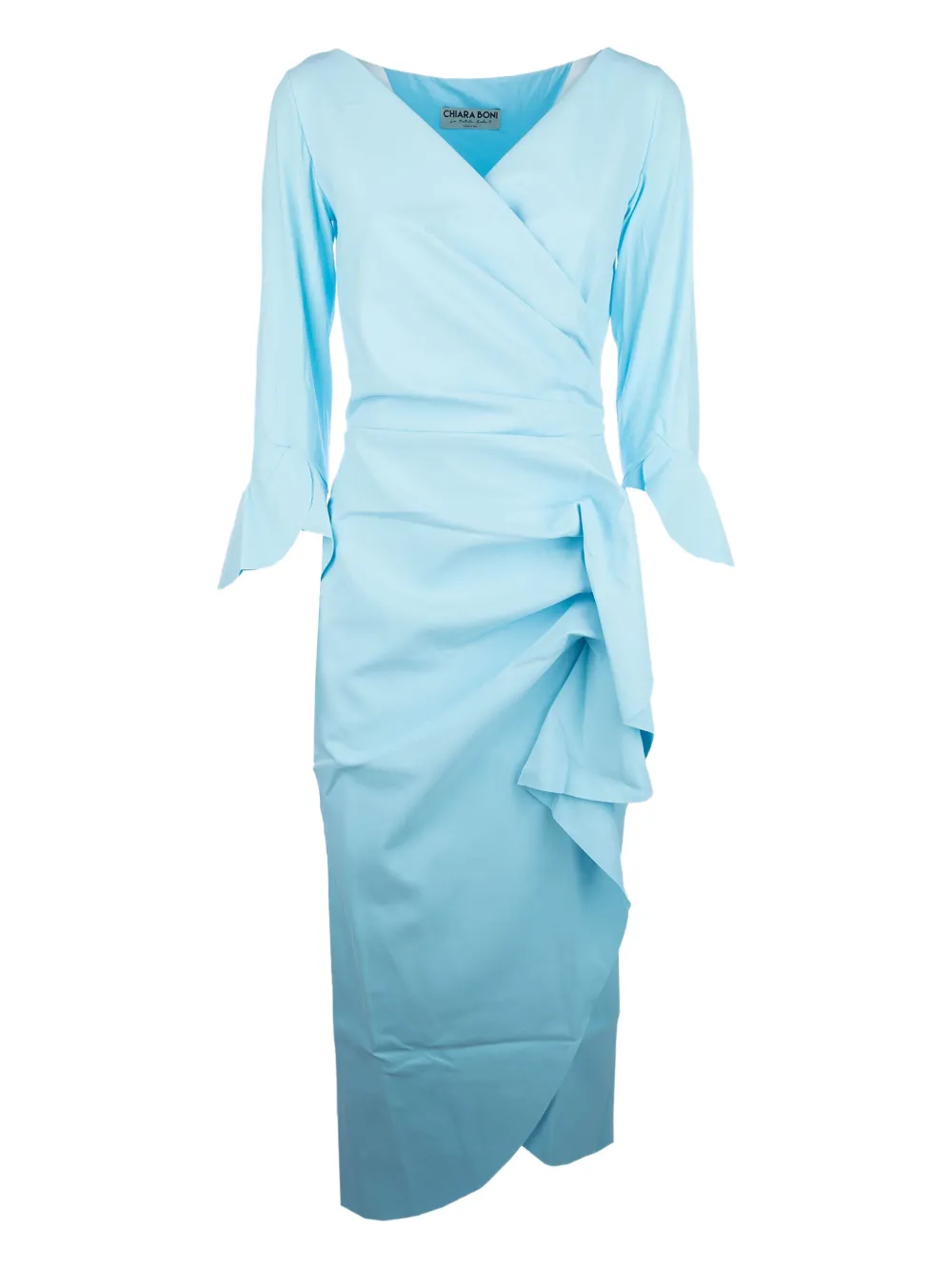 draped midi dress