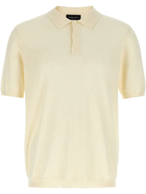 Roberto Collina textured short-sleeve polo shirt