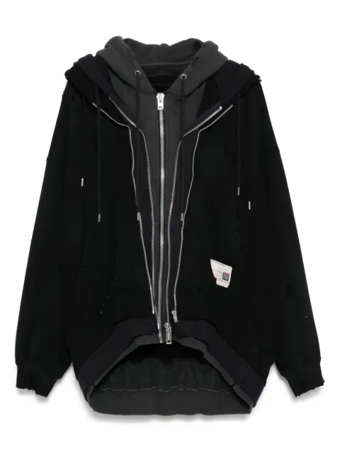 Maison MIHARA YASUHIRO layered zip-up hoodie