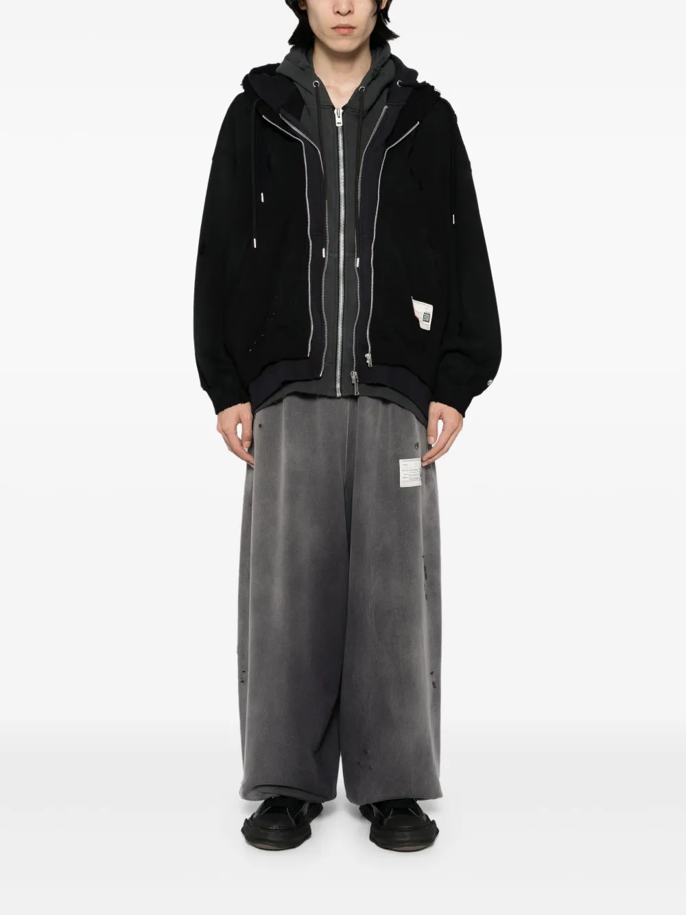 Maison MIHARA YASUHIRO hoodie zippé à design superposé | Hoodies | Image 2