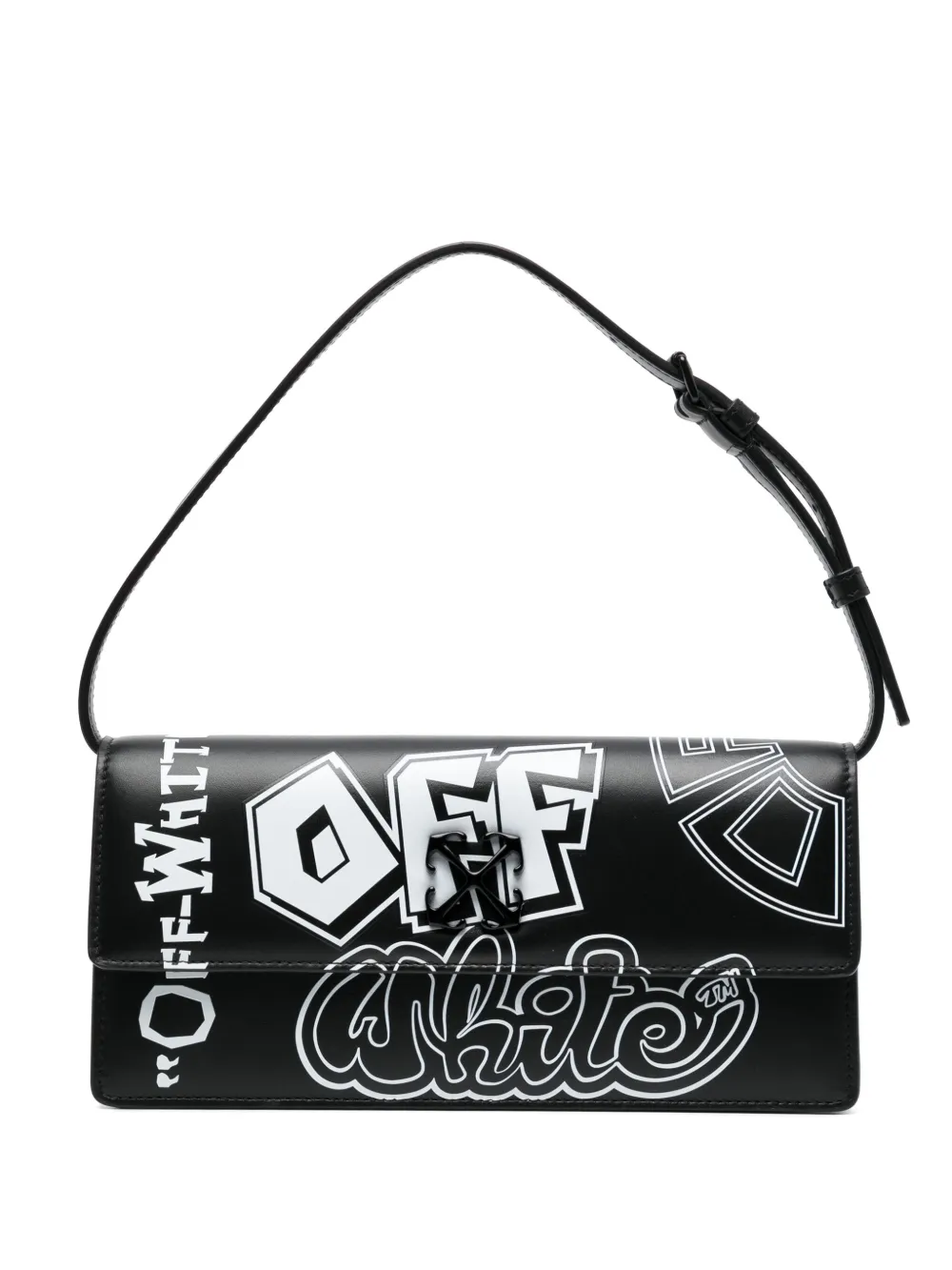 Off-White Schoudertas met logoprint Zwart
