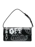 Off-White logo-print shoulder bag - Black