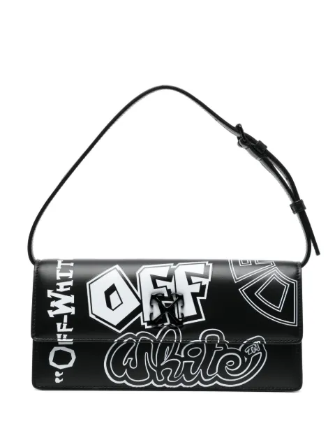 Off-White شنطة كتف بطبعة شعار الماركة