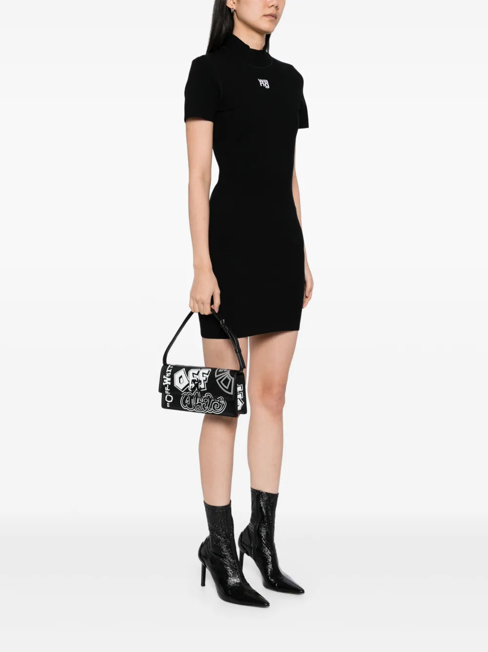 Off-White Schoudertas met logoprint Zwart