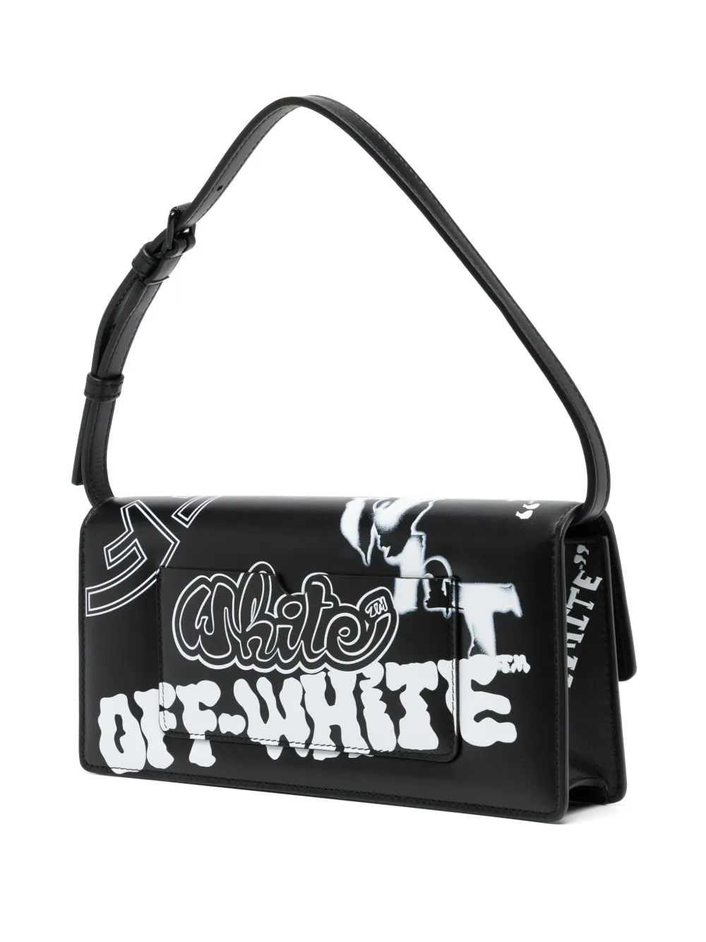 Off-White Schoudertas met logoprint Zwart