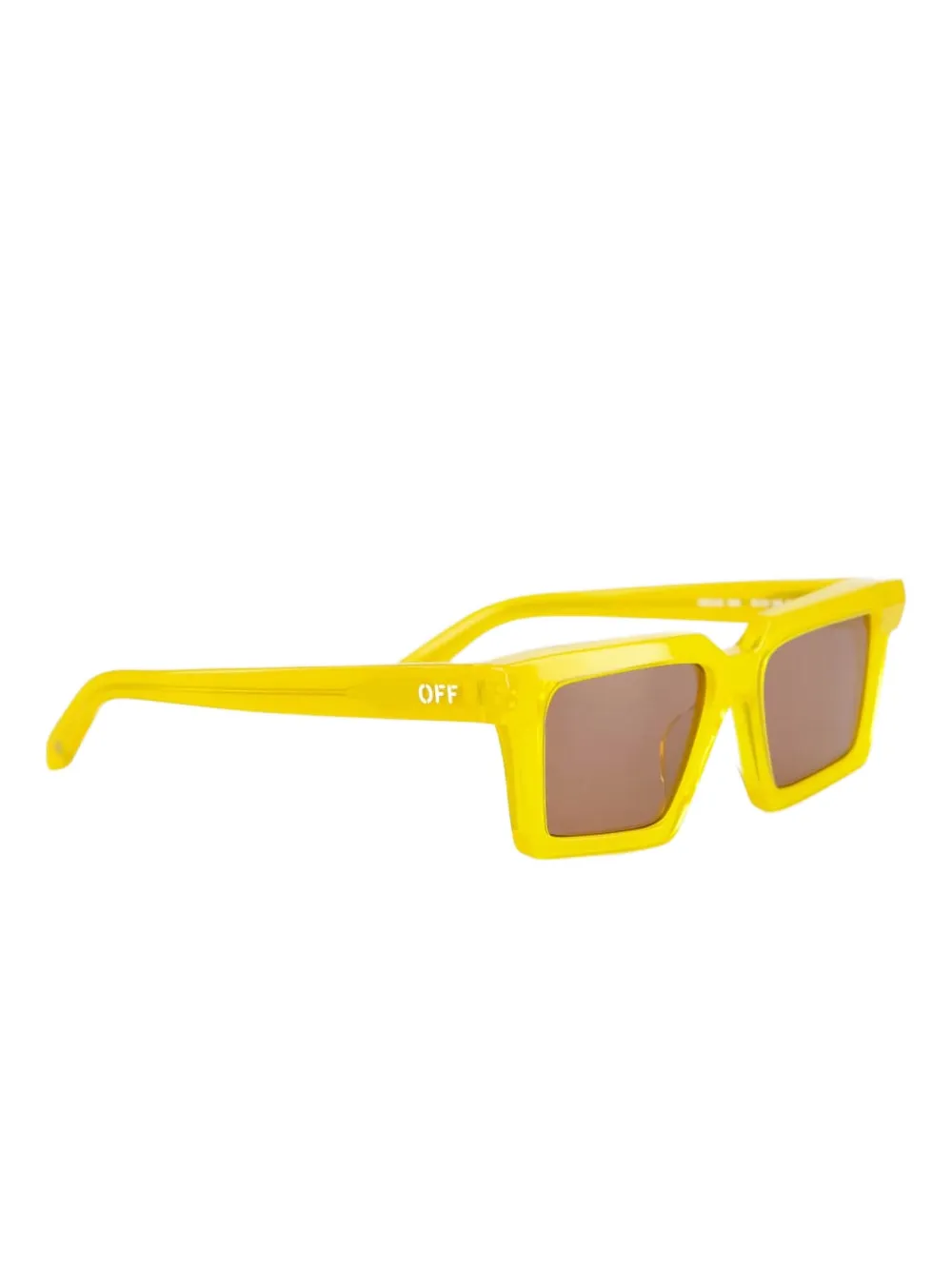 Off-White Eyewear Windsor zonnebril met vierkant montuur Geel