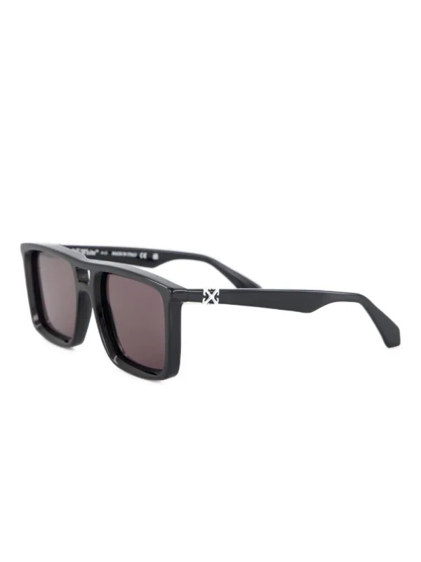 【送料&関税込】Off-White OERI13W STRATFORD SUNGLASSES Sungl Off-White Eyewear Stratford square-frame Sunglasses | Black