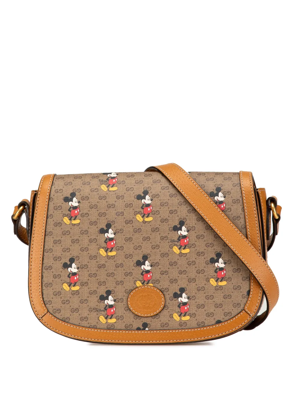 Gucci Pre-Owned x Disney 2016-2025 マイクロ GGスプリーム ミッキーマウス フラップ ショルダーバッグ Gucci Pre-Owned x Disney 2016-2025 マイクロ GGスプリーム ミッキーマウス フラップ ショルダーバッグ