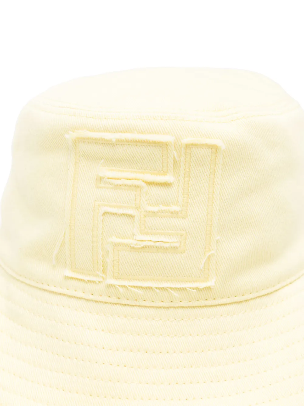 Fendi Kids Vissershoed met FF-patch Geel