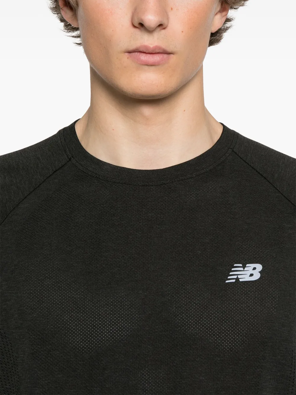 New Balance Gebreid T-shirt Zwart