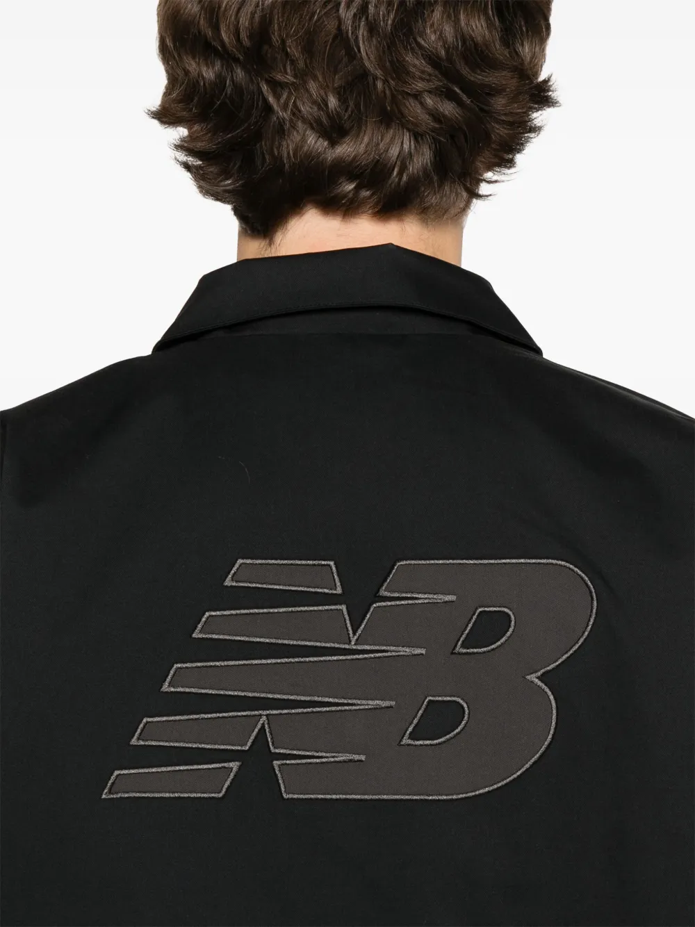Shop New Balance Athletics Jacket In 黑色
