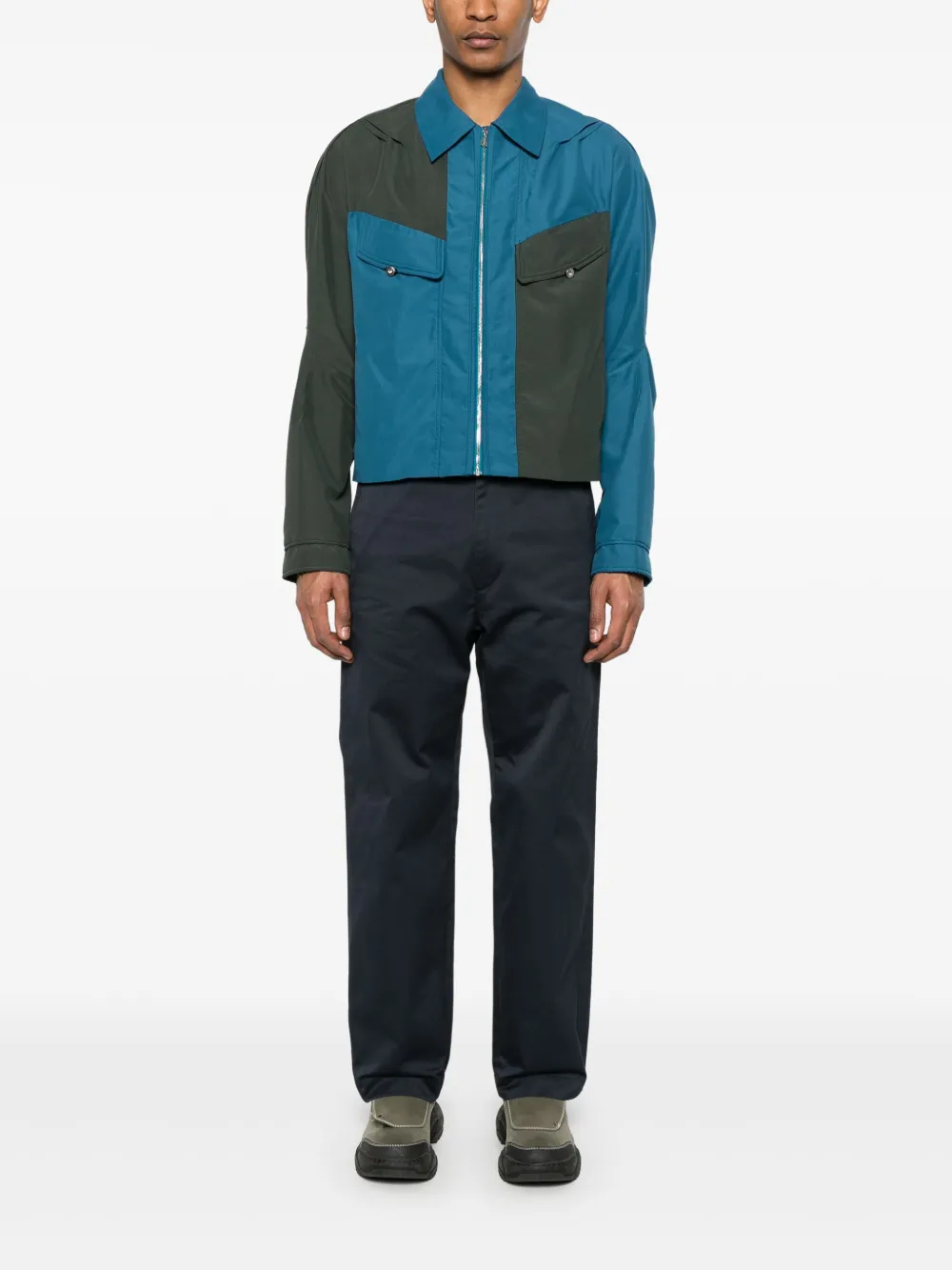 Nanamica Chino met wijde pijpen - Blauw
