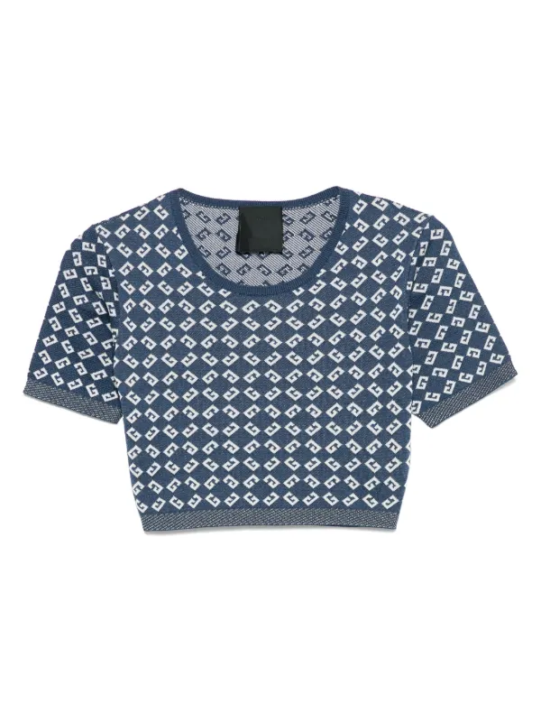 マークアンドロナ DST Panelled Sleeve Cropped Top マークアンドロナ DST Panelled Sleeve Cropped Top