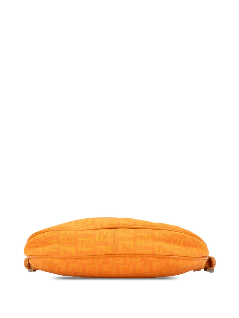Pre-owned Fendi 2000-2010 Zucchino Canvas Hobo Shoulder Bag In Orange