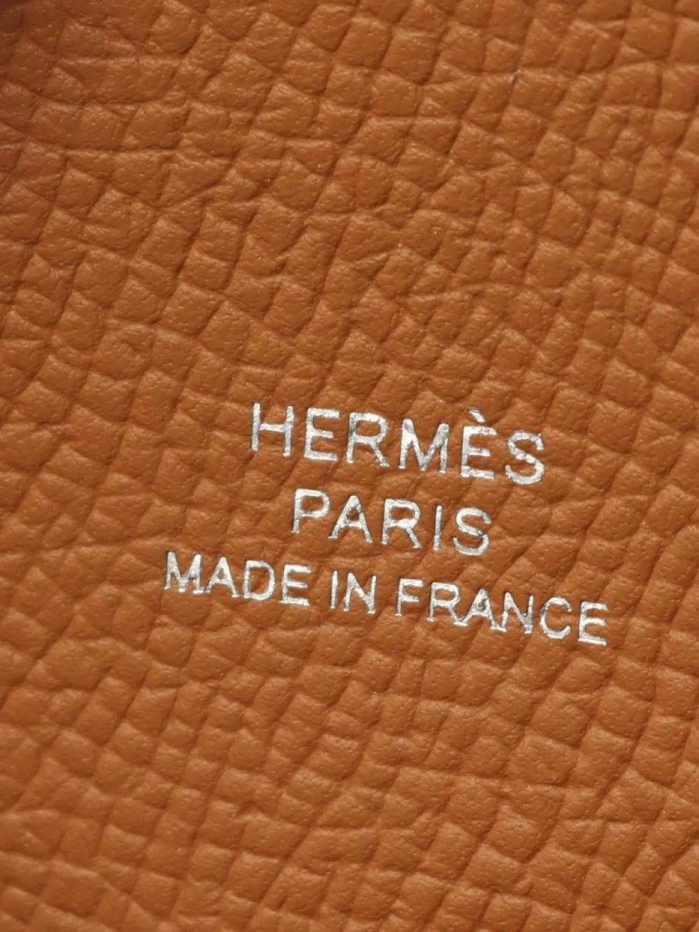 Pre-owned Hermes 2023 Calvi Coin Purse In Neutrals