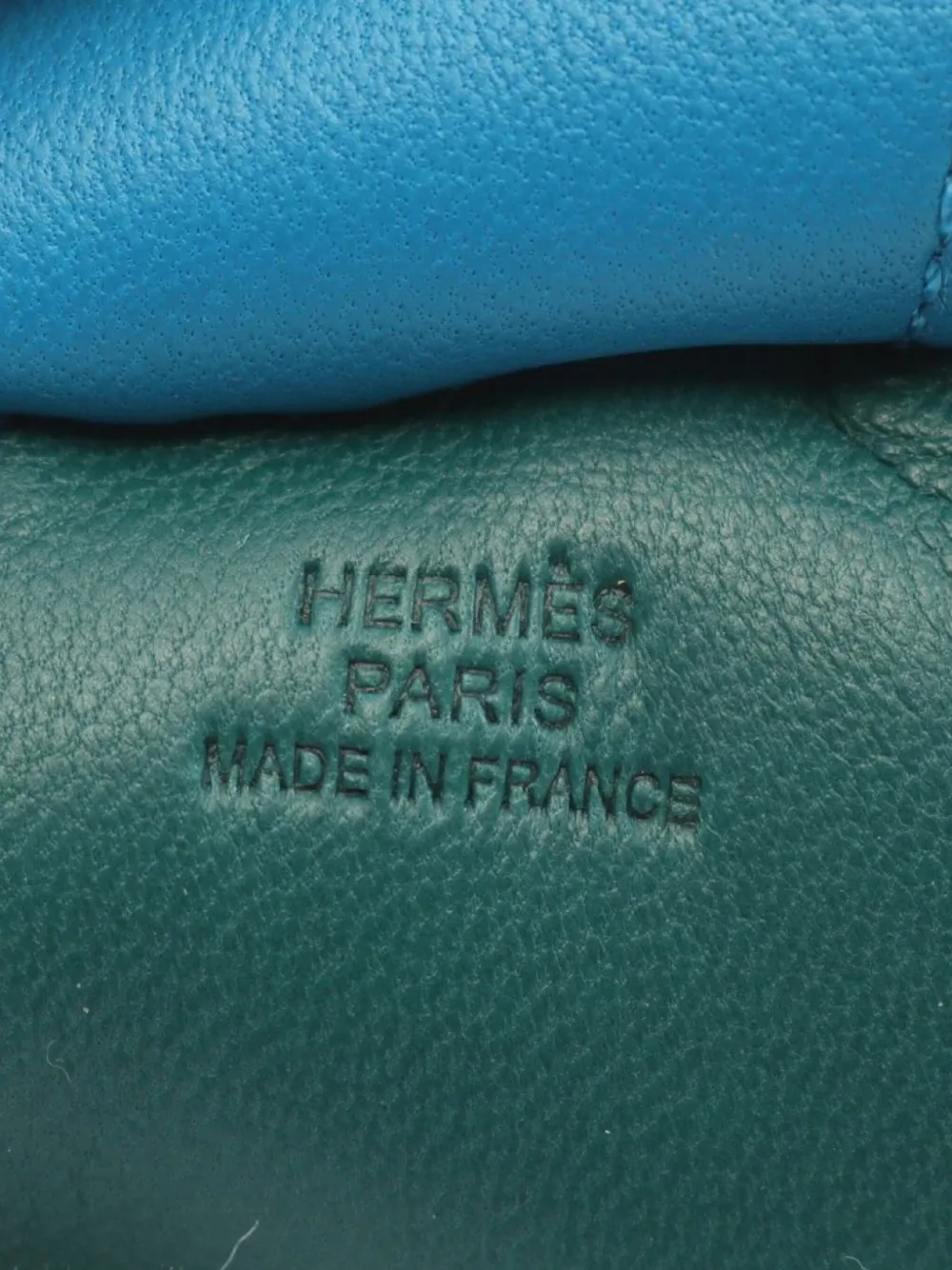 Pre-owned Hermes 2000s Rodeo Gm Bag Charm In Green