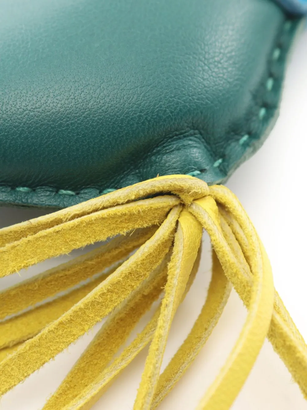 Pre-owned Hermes 2000s Rodeo Gm Bag Charm In Green