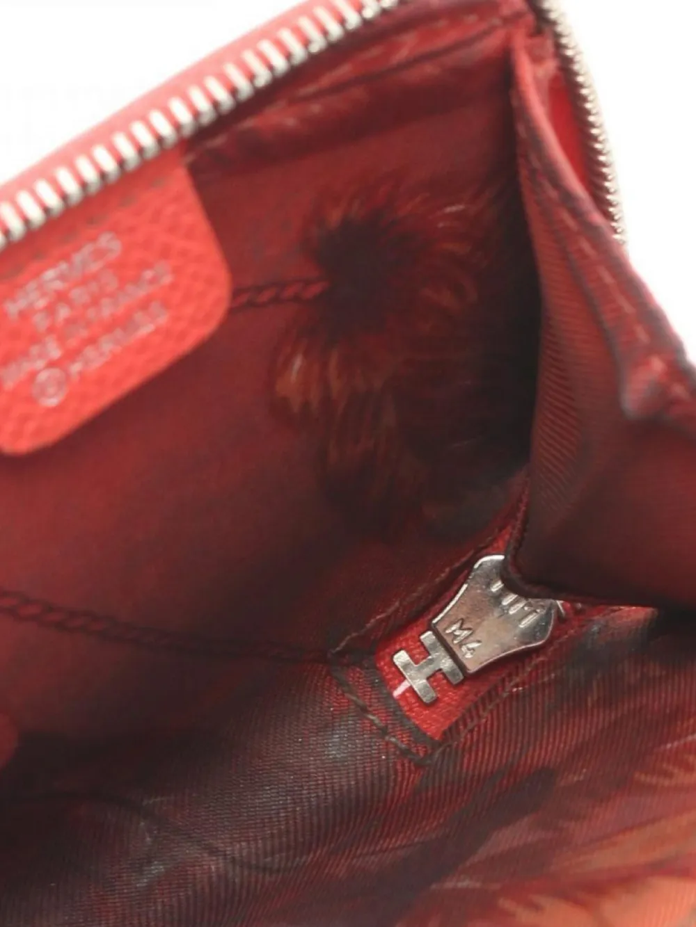 Pre-owned Hermes 2015 Azap Wallet In Red