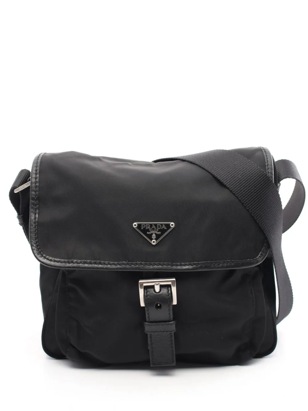 Prada Pre-Owned bolsa de hombro con logo triangular 2000 | negro | Image 1