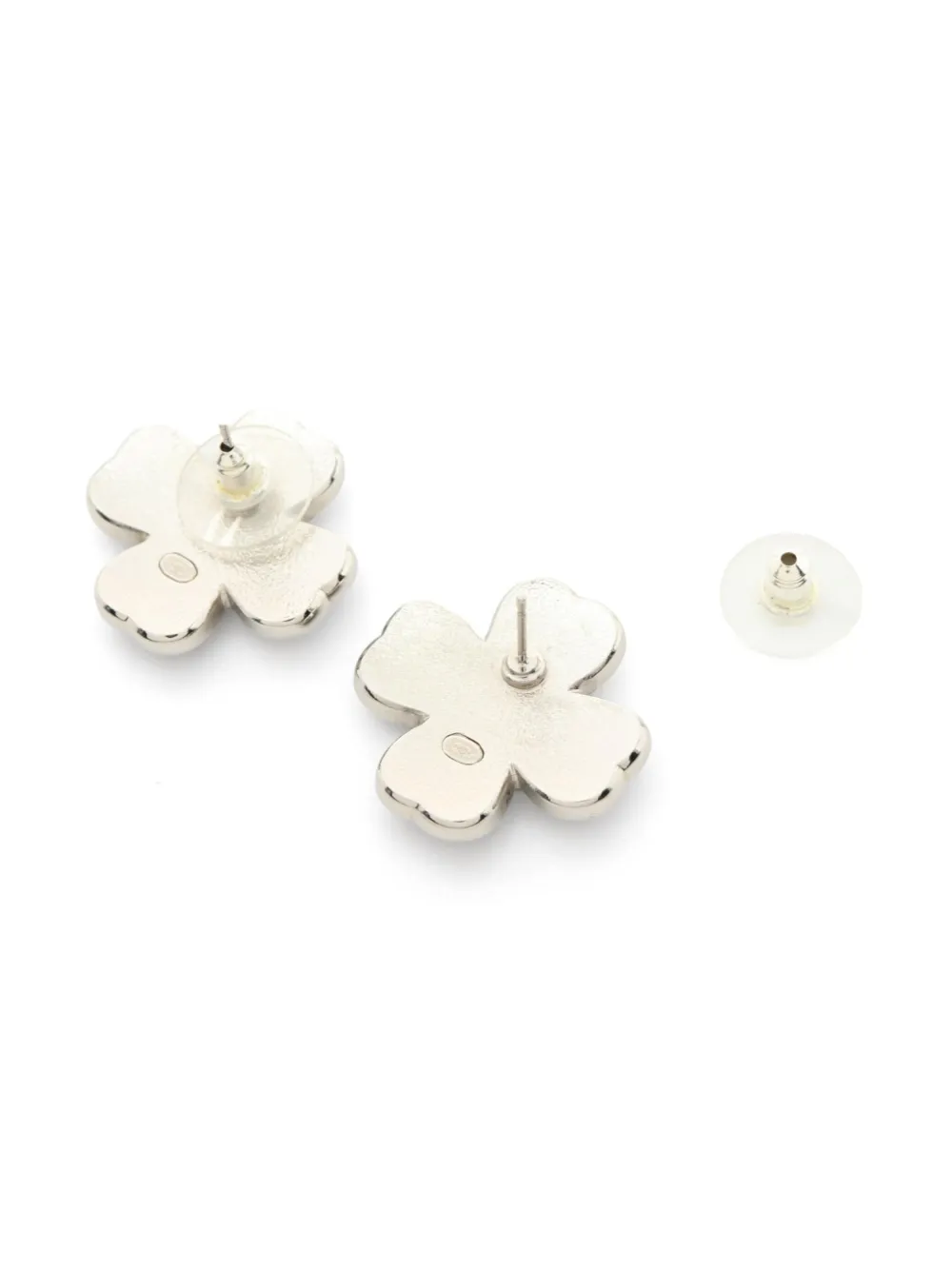 CHANEL Pre-Owned 1986-1988 CC logo clover earrings | Image 2