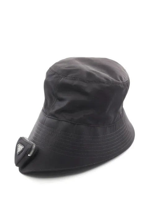 Prada Pre-Owned gorro de pescador con logo triangular 2000