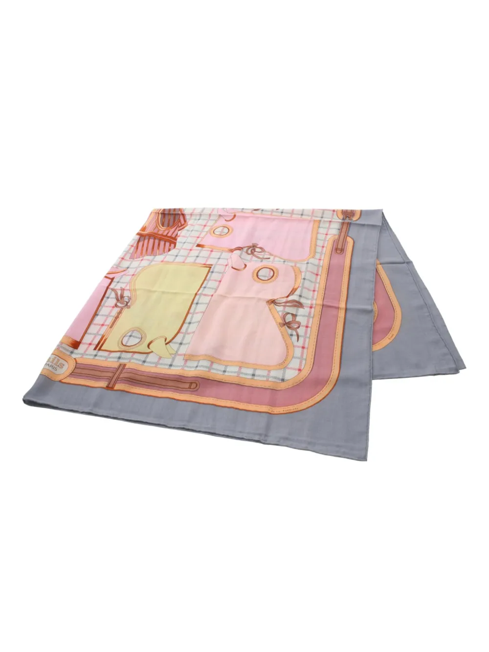 Pre-owned Hermes 2010s Carré 140 Scarf In Grey
