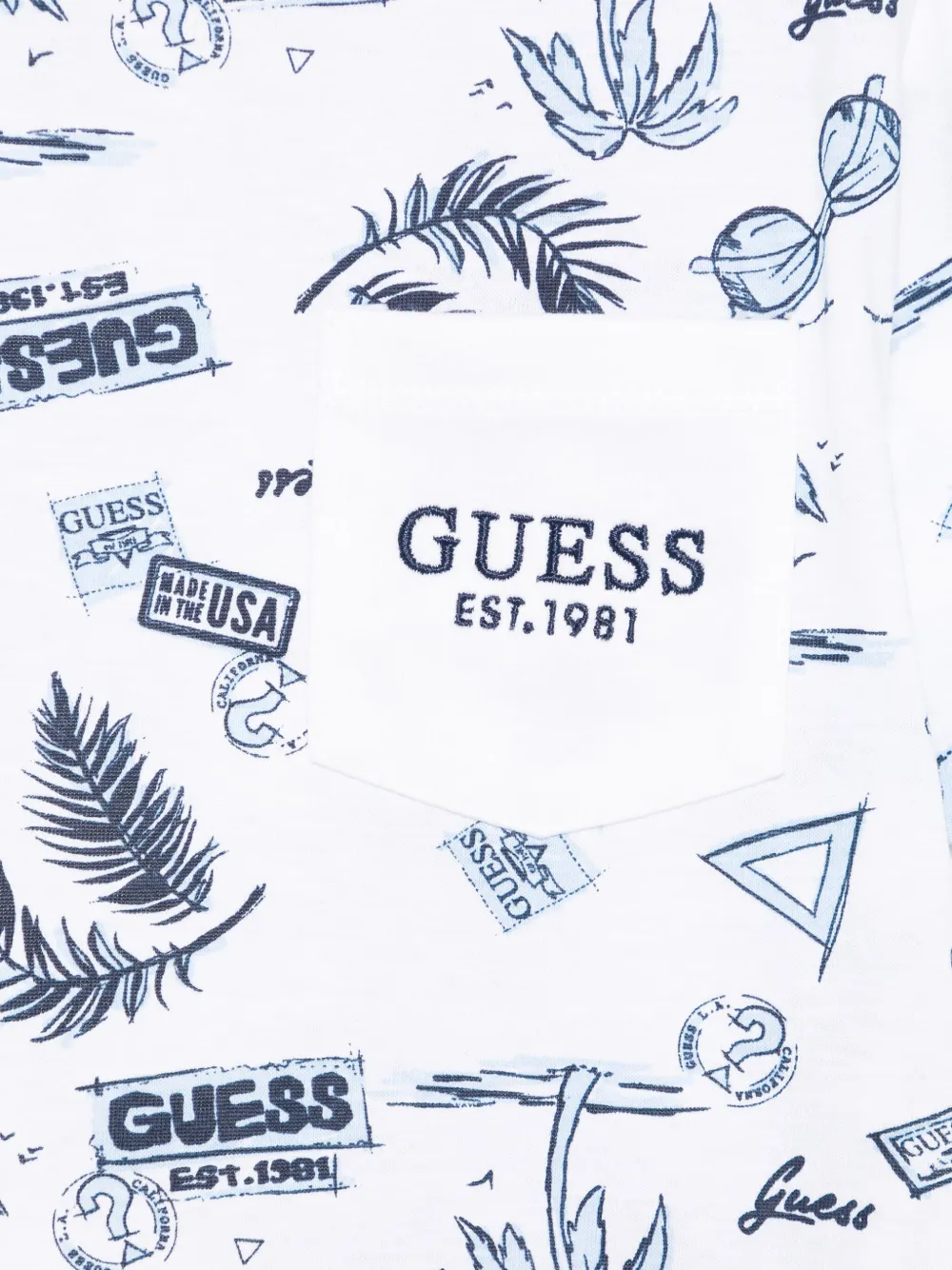 Guess Printed T-shirt In White
