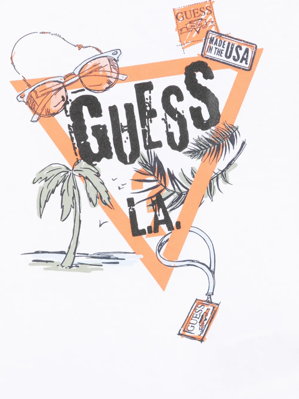 Guess Logo-print T-shirt In White